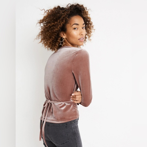 Madewell Velvet Ballet Wrap Top - Picture 2 of 7